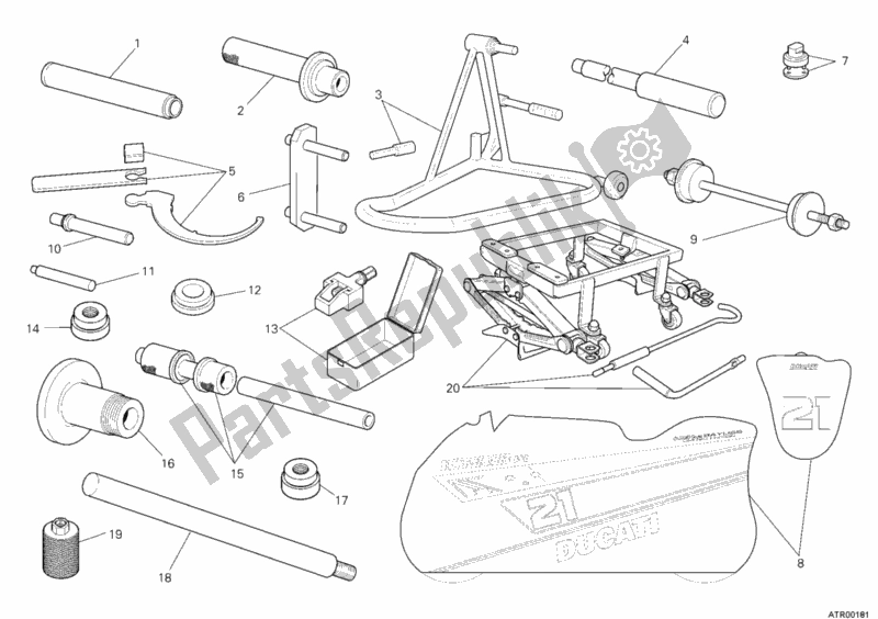 All parts for the Workshop Service Tools, Frame of the Ducati Superbike 1098 R Bayliss 2009